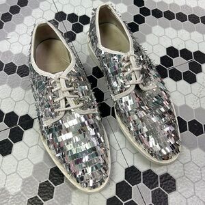 MIISTA silver oxfords